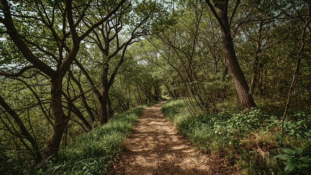 Mediterranean coastal nature and forested hiking route