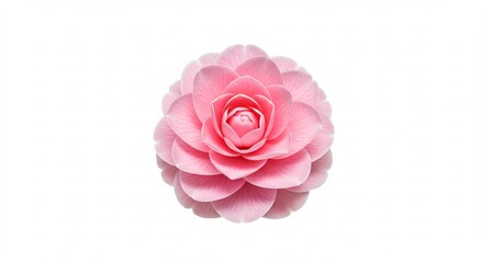 Zarte rosa Kamelie strahlt sanft im hellen Licht. AI Generated
