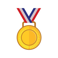 gold medal icon with ribbon