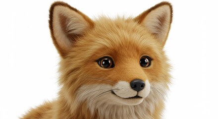 Obraz premium Renard roux adorable regard doux lumiere douce. AI Generated