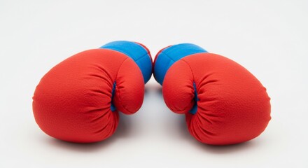Rote Boxhandschuhe liegen bereit Kampf Sport Studiolicht. AI Generated
