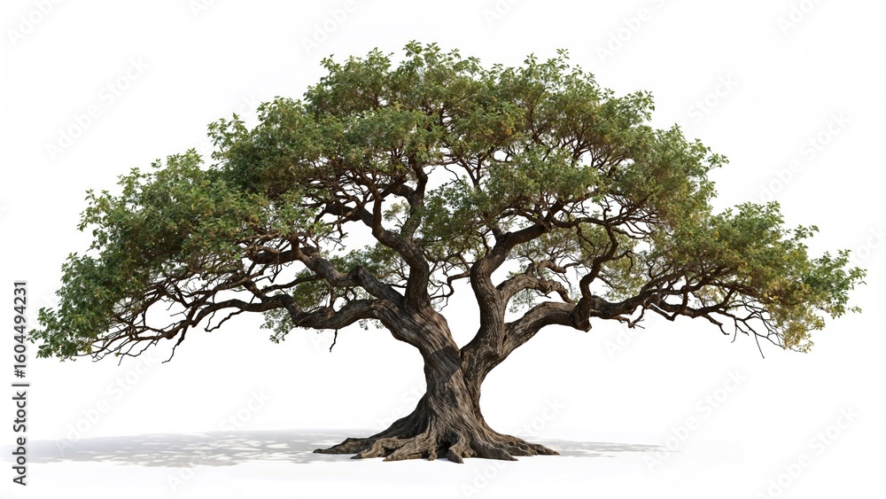 Poster isolated tree displayed on a white surface, clipping path added