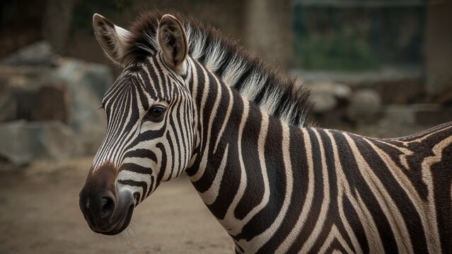 The unique stripes found on a zebra