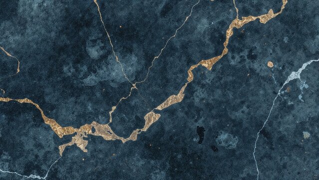 Detailed blue marble surface with gold streaks, showcasing a polished natural granite texture for digital ceramic wall tile applications.