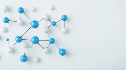 Vitamin C, 3D model of ascorbic acid molecule on a white lab background.