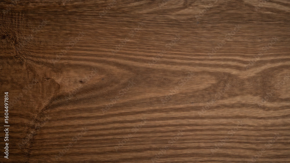 Aufkleber dark brown wood texture highlighting natural patterns on a rustic wooden board, serving as an empty 