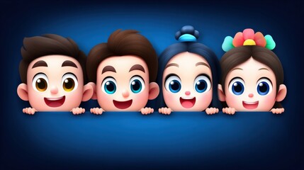 Obraz premium Festival performers adjust ornate costumes behind fabric curtain, anticipation visible in their focused expressions, revealing the unseen preparation and pride behind folk tradition and cultural