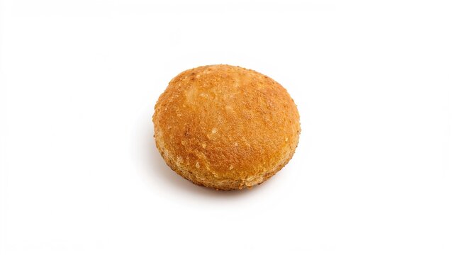 Misro fritters: traditional deep-fried cassava treats filled with rich palm sugar, isolated on a plain background.