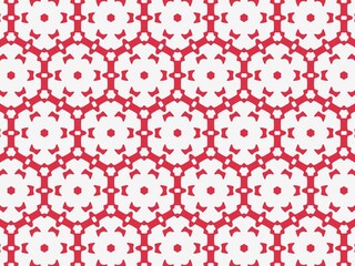 Seamless red and white geometric pattern, perfect for textile, wallpaper, and surface design.