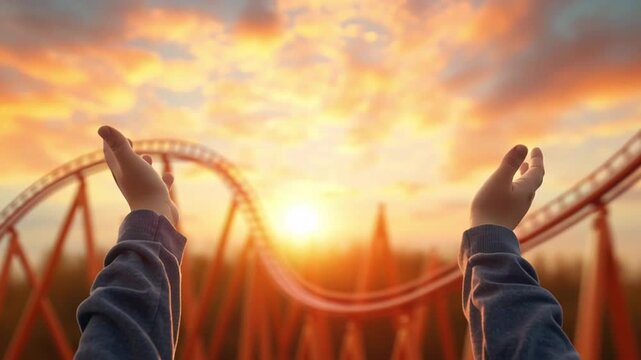 A POV roller coaster video