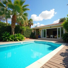 Fototapeta premium luxury swimming pool