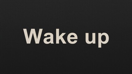 Awaken with Purpose on a Black Background, Motivational Idea