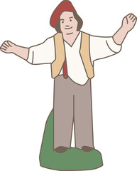 Santon de Provence Ravi de la cr&egrave;che