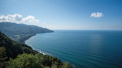 Fototapeta premium Mountain outlook overlooking the sea