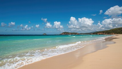 Fototapeta premium Pristine Blue Waters at a Bay within a Protected Natural Area