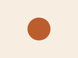Simple, minimalist design featuring a terracotta circle on a cream background, perfect for branding and social media.
