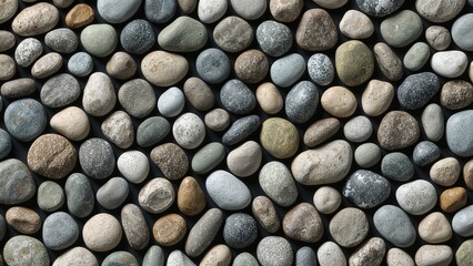 Abstract seamless texture featuring stones and rock pieces, suitable for wallpaper with natural and construction themes