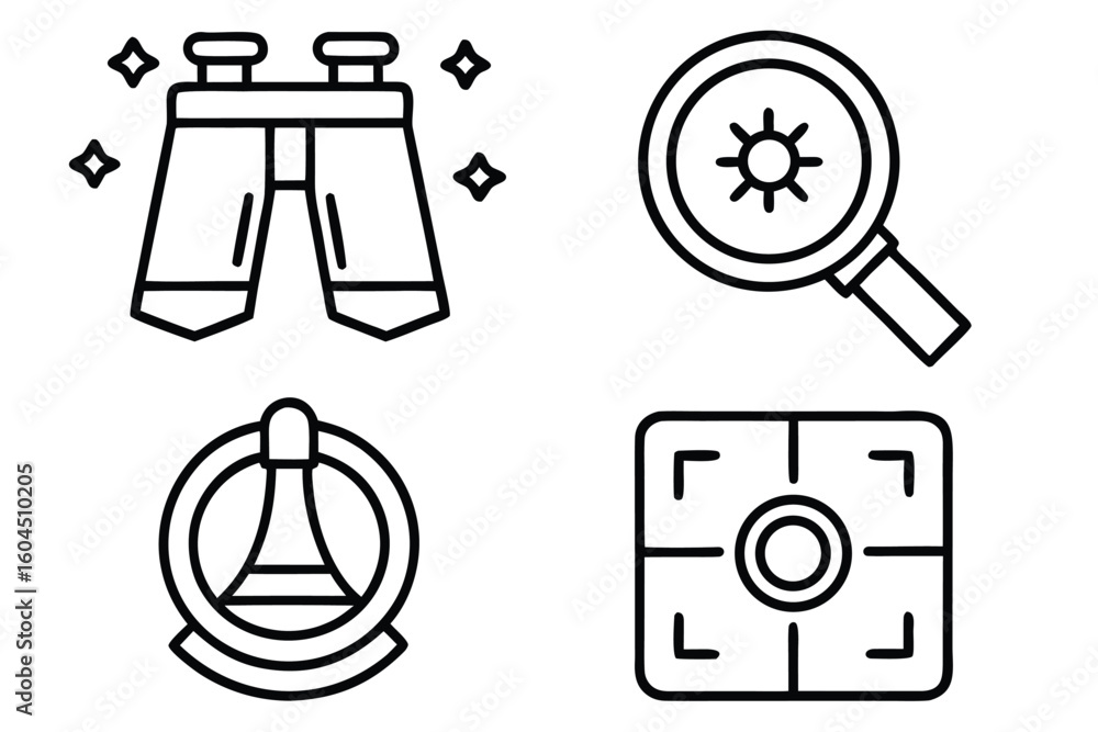 Aufkleber clean vector illustration template with simple design elements for creative projects