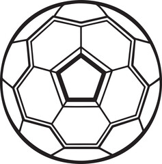 Obraz premium football line art silhouette icon 