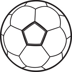 Fototapeta premium football line art silhouette icon 