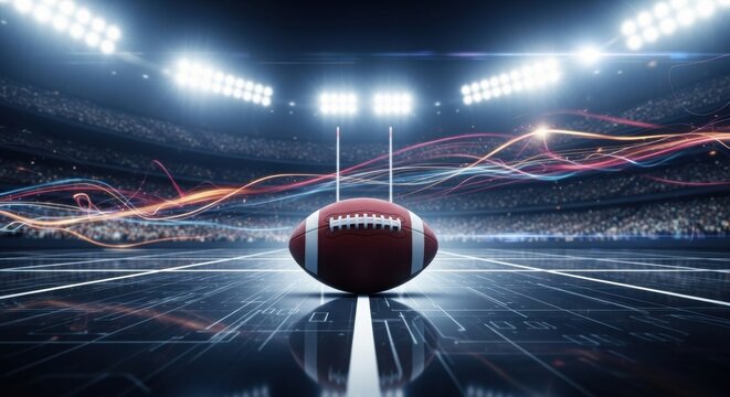 American Football Stadium Night Game - Futuristic