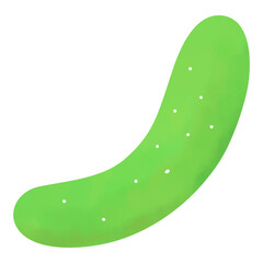 水彩風のシンプルなきゅうりのイラスト