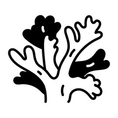 A sketchy style icon showing a fringing reef
