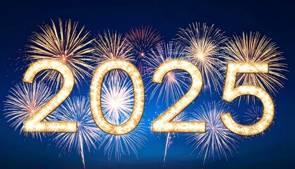 Fireworks display New Year 2025