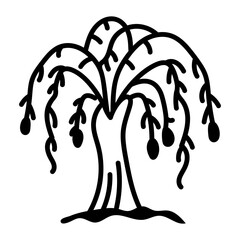 A sketchy style icon representing thistle plant
