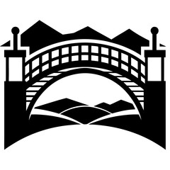 Clean River Crossing Silhouette