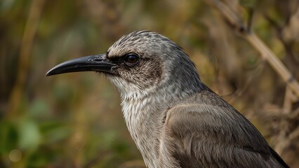 Fototapeta premium Lateral View of a Loud Friar Bird