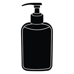 Tattoo artist element isolated hand sanitizer bottle on white background