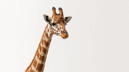 Fototapeta premium An elegant giraffe showcasing a lengthy neck