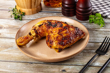 Roasted chicken leg with spices