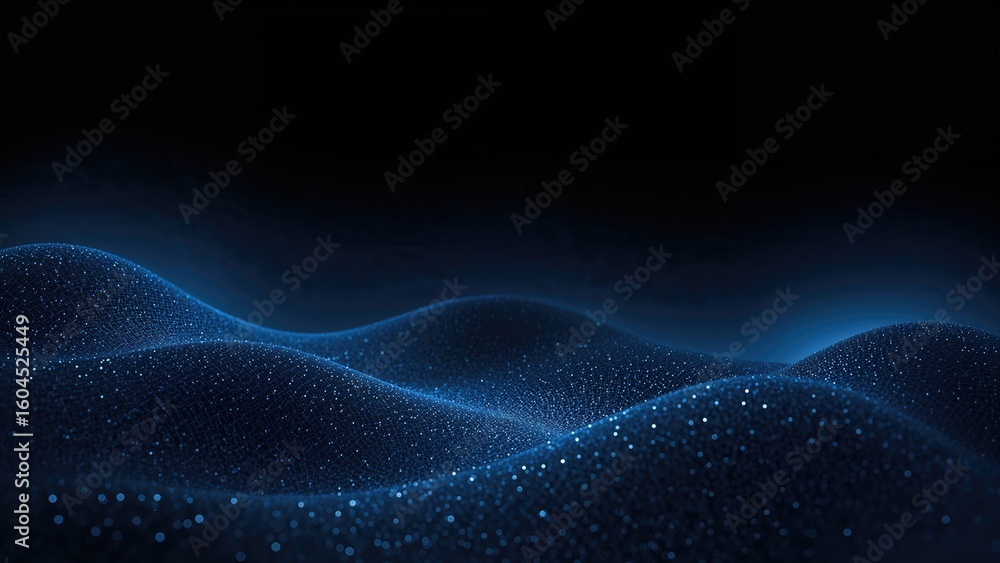 Poster dark blue background with black gradient for digital displays and applications