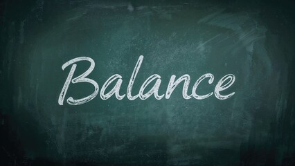 Centered Script on Dark Board