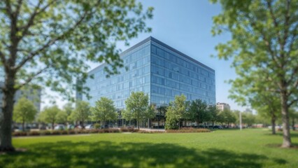 Obraz premium Office setting softly blurred behind