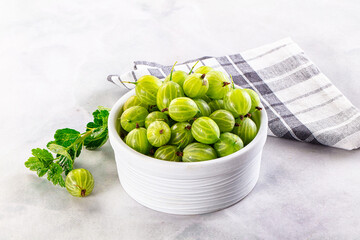 Ripe sweet juicy green gooseberry