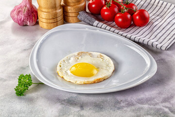 Roasted one egg for breakfast