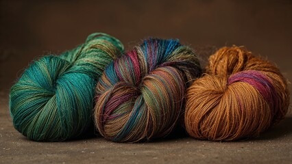 Multicolored yarn crafted from alpaca wool