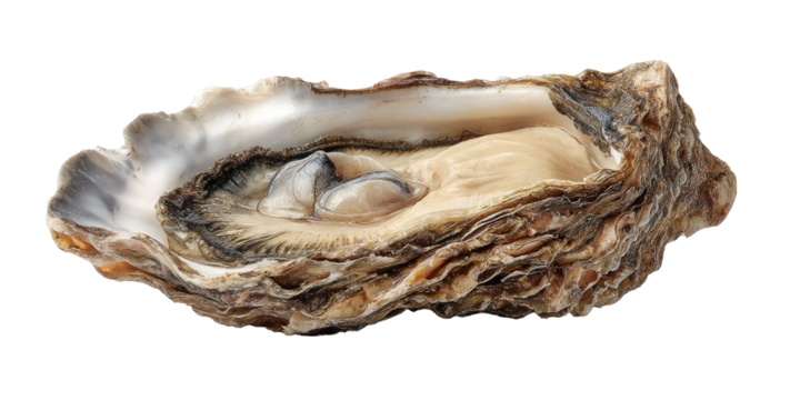 Open oyster with a delicate interior