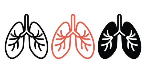 Simple human lung icon