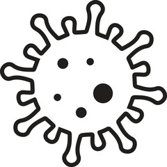 Coronavirus Cell Icon Vector Design on White Background.