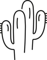 cactus icon vector logo symbol desert flower botanica plant garden summer tropical illustration doodle
