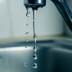 water flowing from a faucet