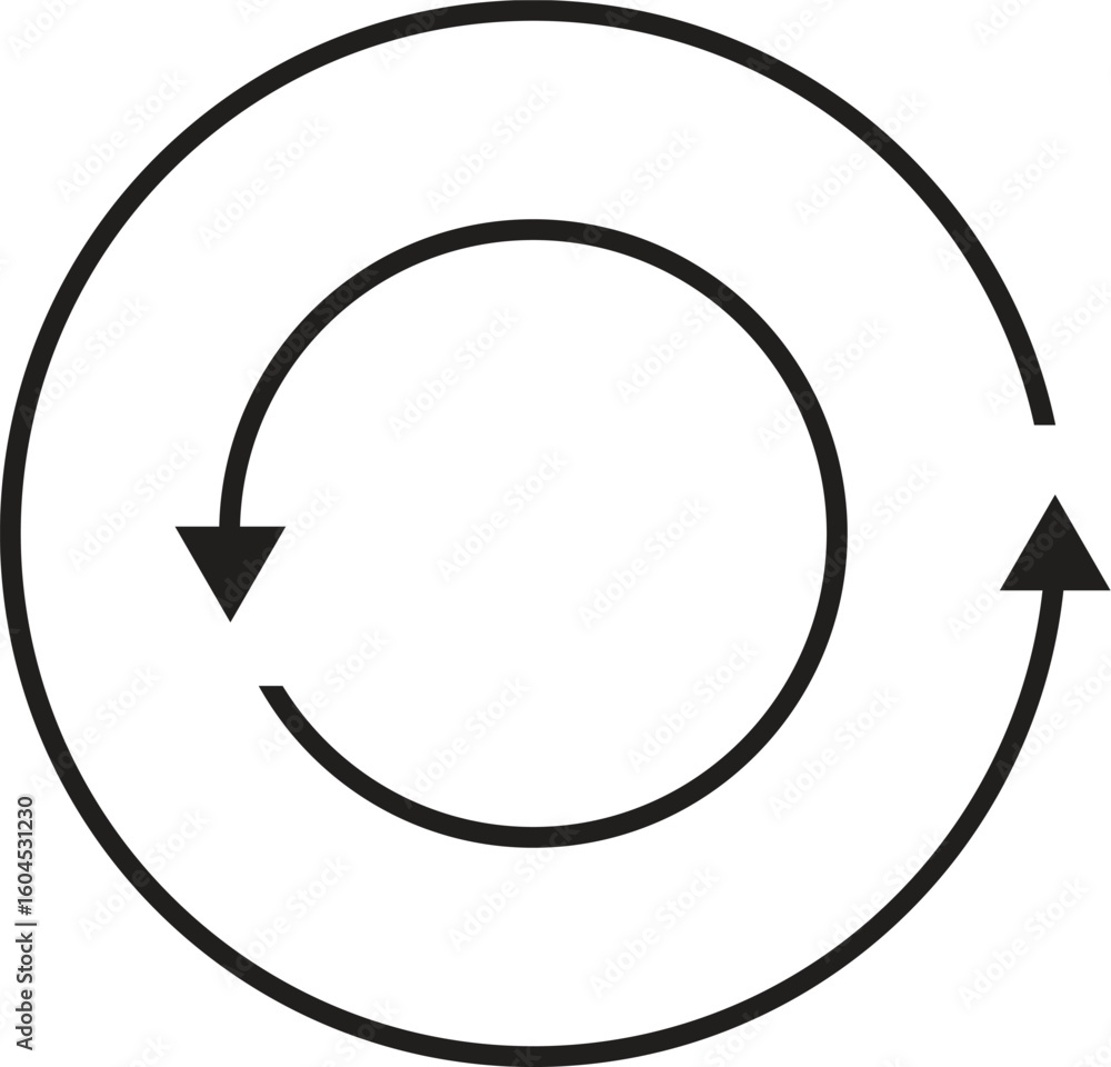 Fototapete  circle arrows. Vector elements. Black loading symbol.
