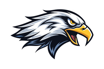 Fototapeta premium Falcon Eagle Hawk Head Esports Logo for T-shirt Design - Precision Vector Mascot
