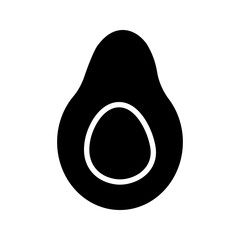  avocado icon white on background
