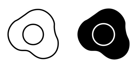  omelet icon white on background