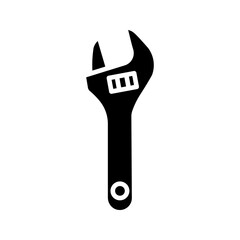  wrench icon white on background